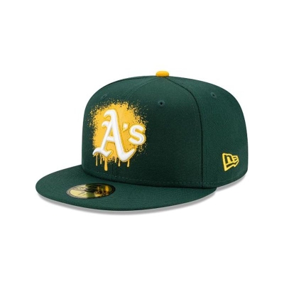 Sapca New Era Oakland Athletics MLB Drip Front 59FIFTY Fitted - Verzi